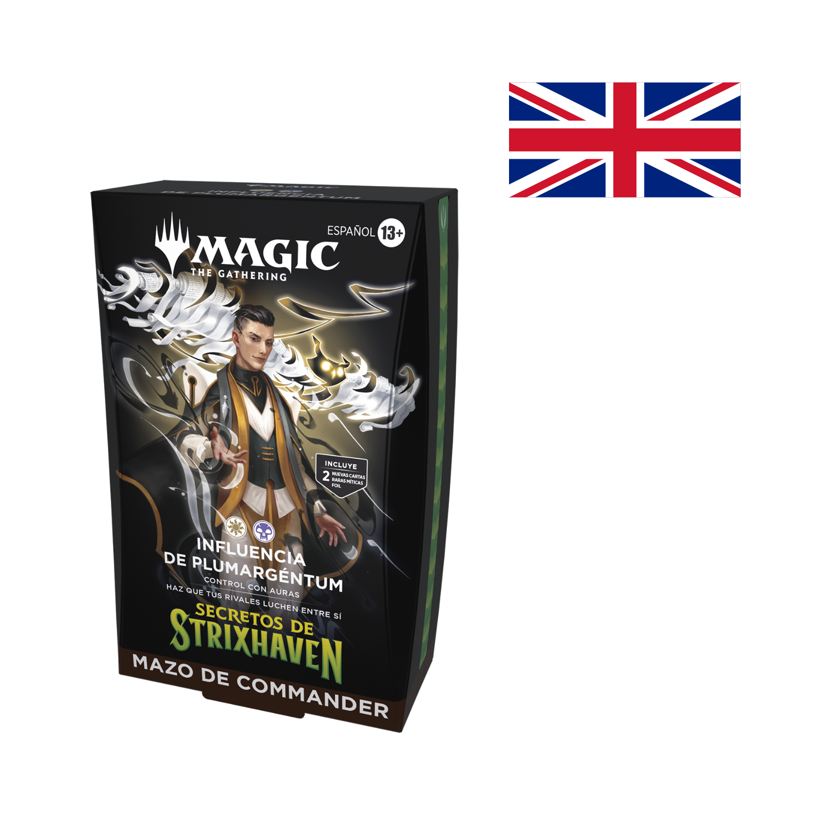 Mazo de Commander Secretos de Strixhaven Influencia de Plumargentum Inglés