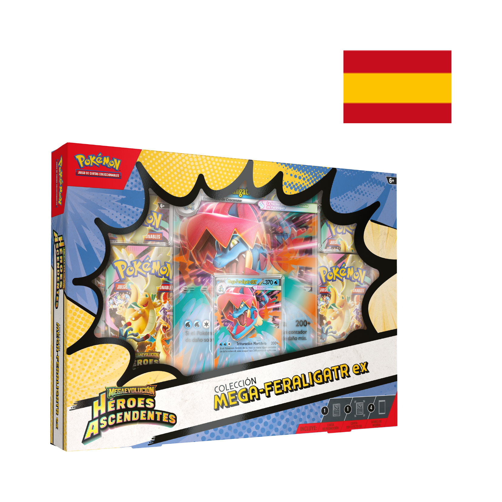 Caja Mega Feraligatr ex Héroes Ascendentes - Español